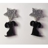 Pendientes perrito y estrella metacrilato