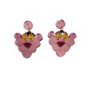 Pendientes metacrilato mini pantera rosa