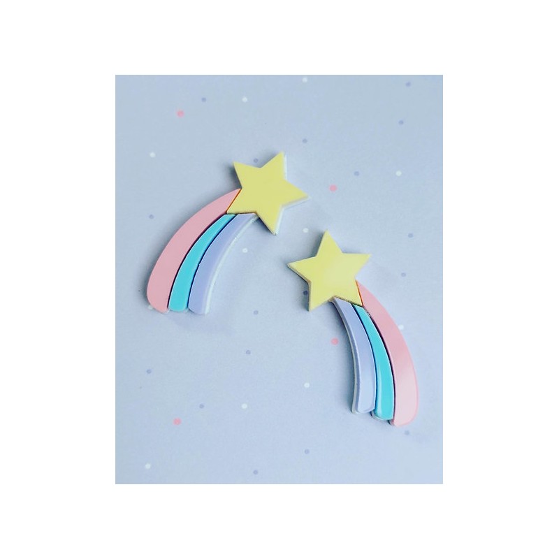 Pendientes estrella arco iris