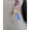 Pendientes estrella arco iris