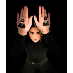 Pendiente metacrilato Malefica