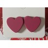 Pendientes corazon de arcilla polimerica y acero