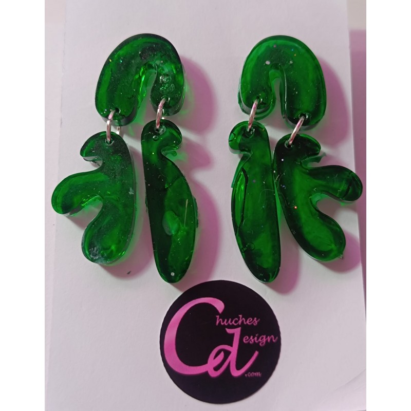 Pendientes floripondia de resina uv