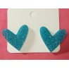 Pendientes mini corazon love en metacrilato