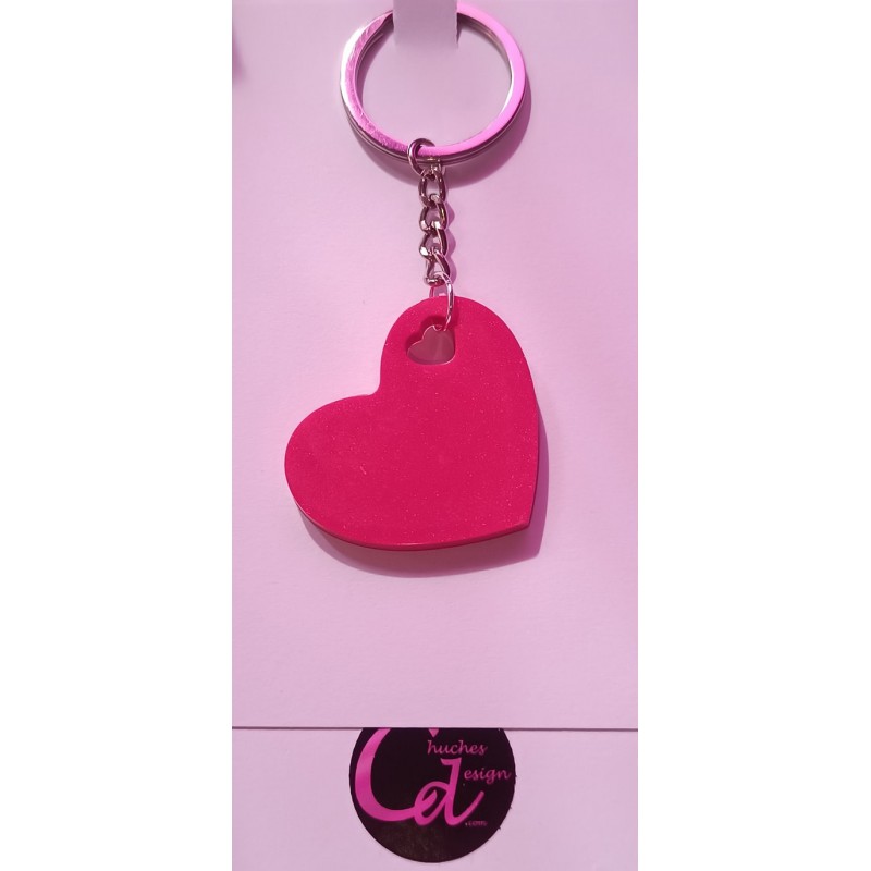 Llavero corazon de resina