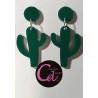 Pendientes cactus de resina