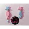 Pendientes caballito de mar y pez