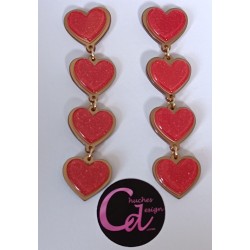 Pendientes corazones dobles...