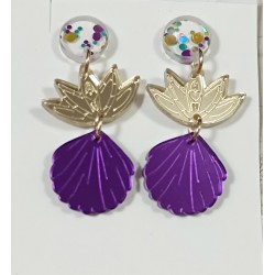 Pendientes flor de loto y...