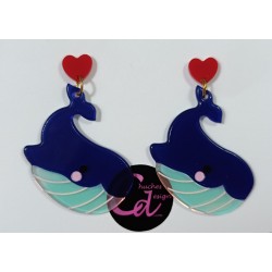 Pendientes ballenas de...