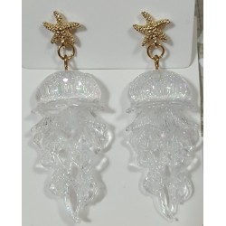 Pendientes medusas acrilicas