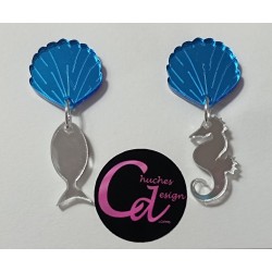 Pendientes oceano turquesa...