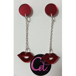 Pendientes labios de...