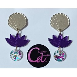 Pendientes flor de loto...