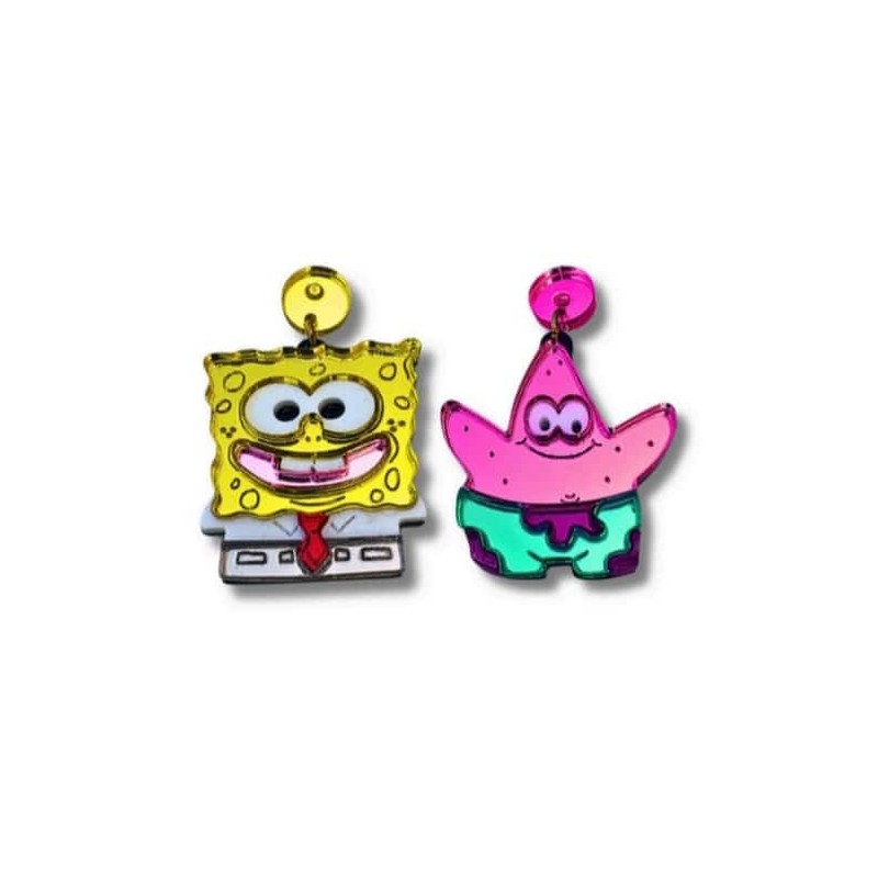 Pendientes bob esponja de metacrilato