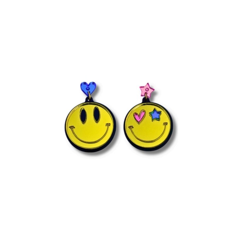 Pendientes smile de metacrilato