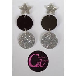 Pendientes fiesta plateado...