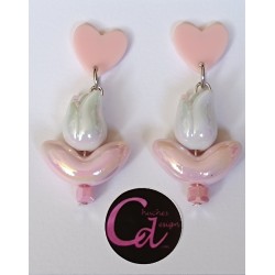 Pendientes tulipanes...