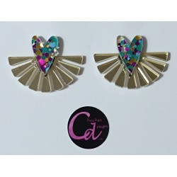 Pendientes abanicos love de...